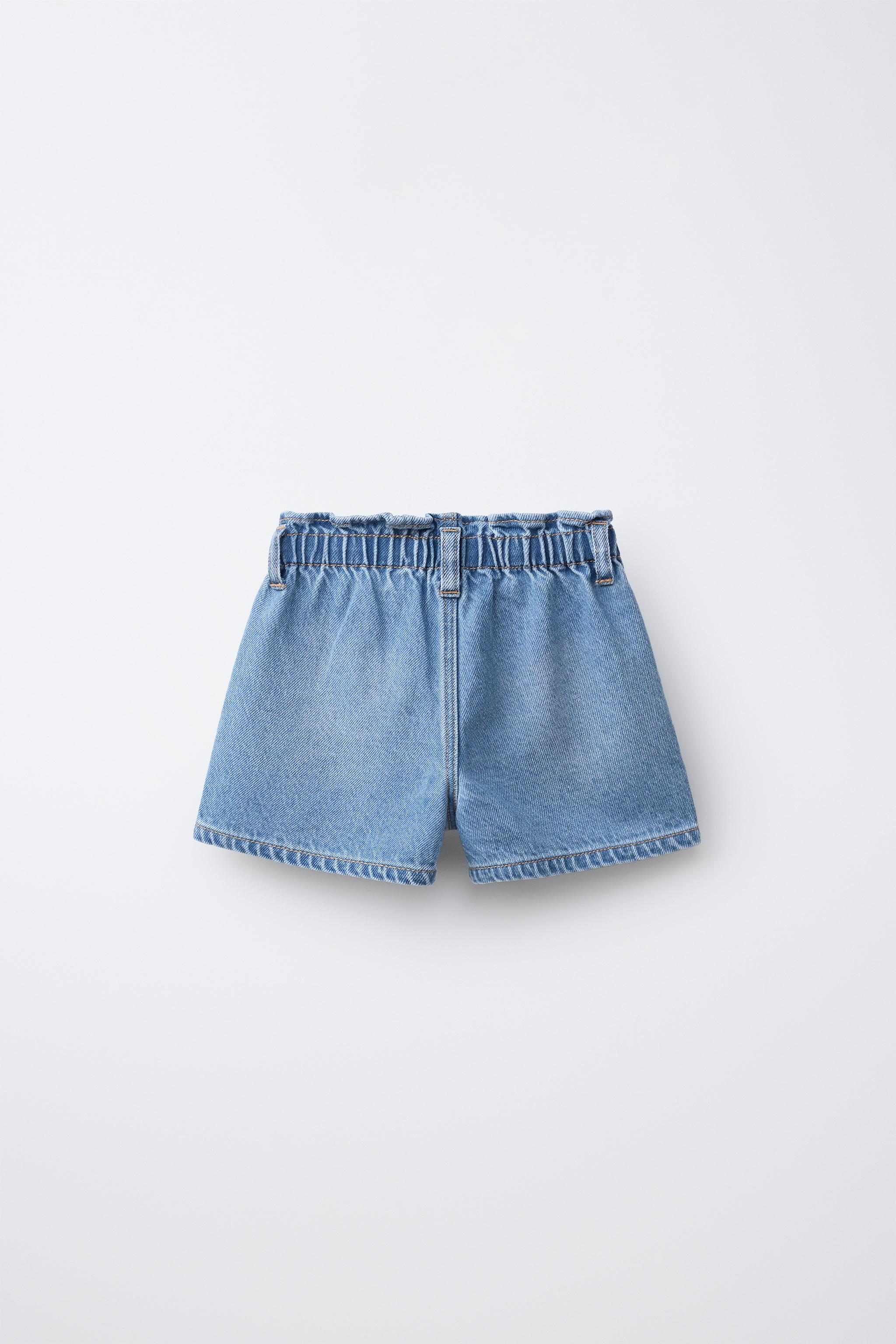 SHORT EN JEAN À POCHES COEUR